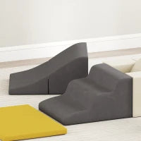 7 Blocchi di Schiuma per Bambini Blocchi di Psicomotricità Giocattolo per Apprendimento per Arrampicare e Gattare Giallo