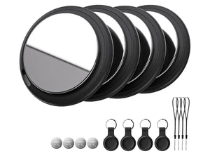 Localizzatore Smart Air Tracker Tag Compatibile Apple solo iOS Batteria di Ricambio Inclusa Adatto per Chiavi Portafoglio Auto Bici Cane Gatto Nero Confezione da 4