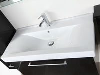 Mobile bagno nero 100 cm lavabo e colonna inclusi – London