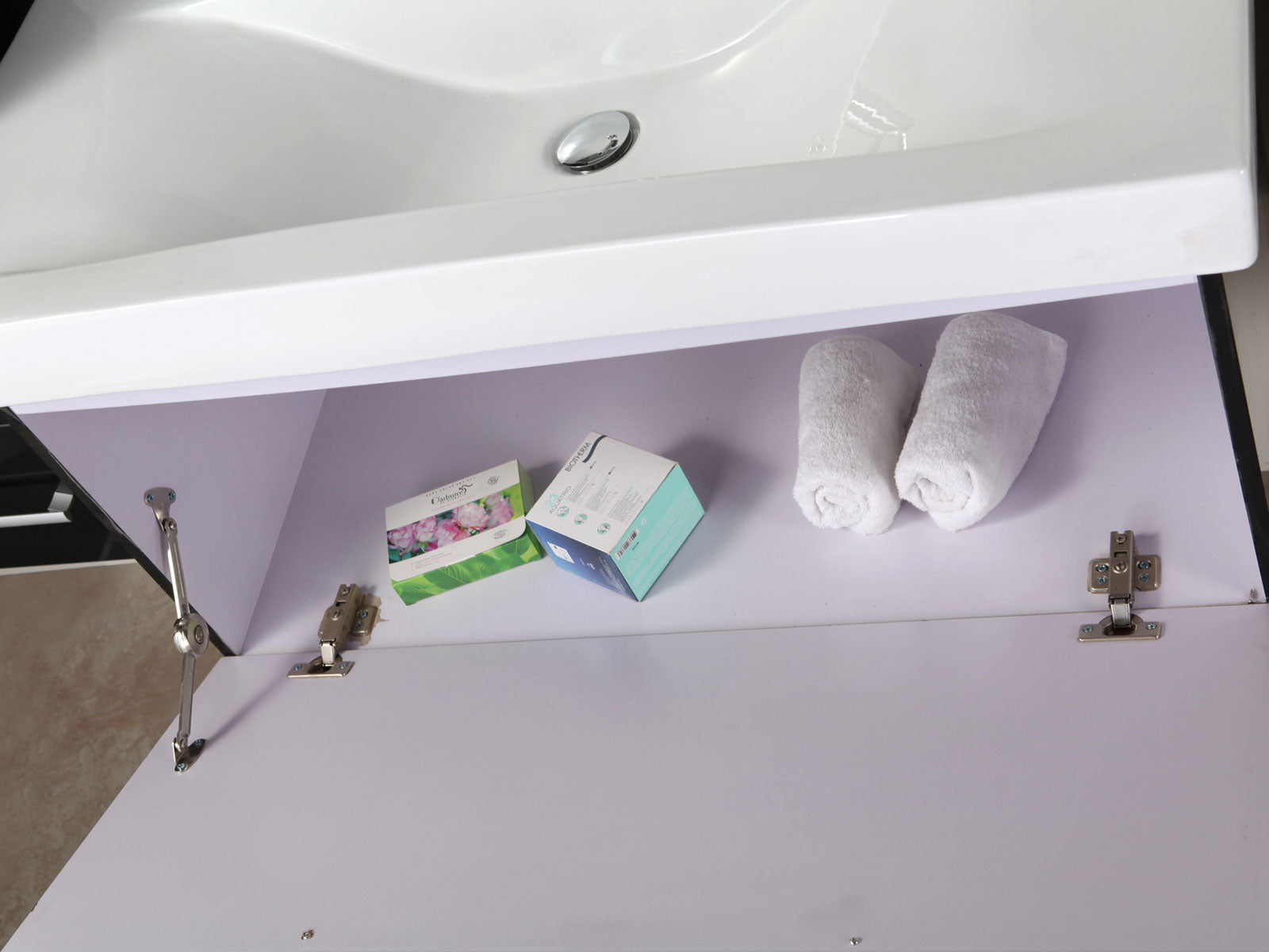 Mobile bagno nero 100 cm lavabo e colonna inclusi – London