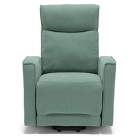 Poltrona relax manuale Londra, reclinabile manualmente, 3 diverse posizioni, design moderno, seduta ergonomica, tessuto idrorepellente, colore Salvia