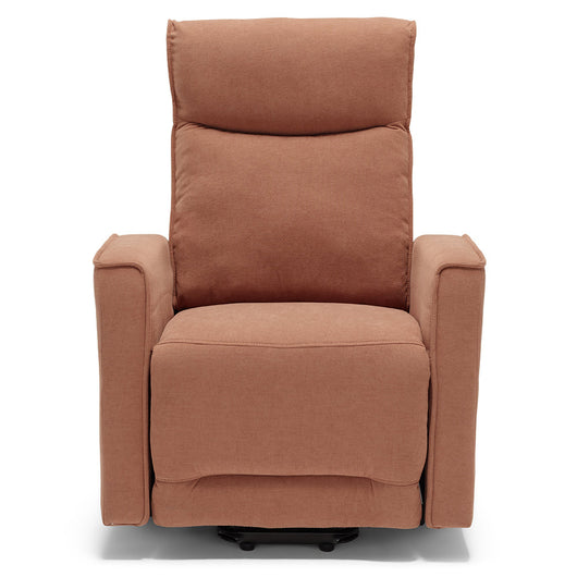 Poltrona relax manuale Londra, reclinabile manualmente, 3 diverse posizioni, design moderno, seduta ergonomica, tessuto idrorepellente, colore Terra