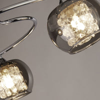 Lovell 3Lt Flush - Metallo cromato, vetro fumé e cristallo