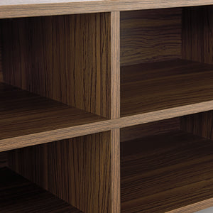 Mobile da Soggiorno Gränne a 4 Scomparti - Color Legno Scuro [en.casa]