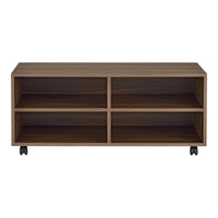 Mobile da Soggiorno Gränne a 4 Scomparti - Color Legno Scuro [en.casa]