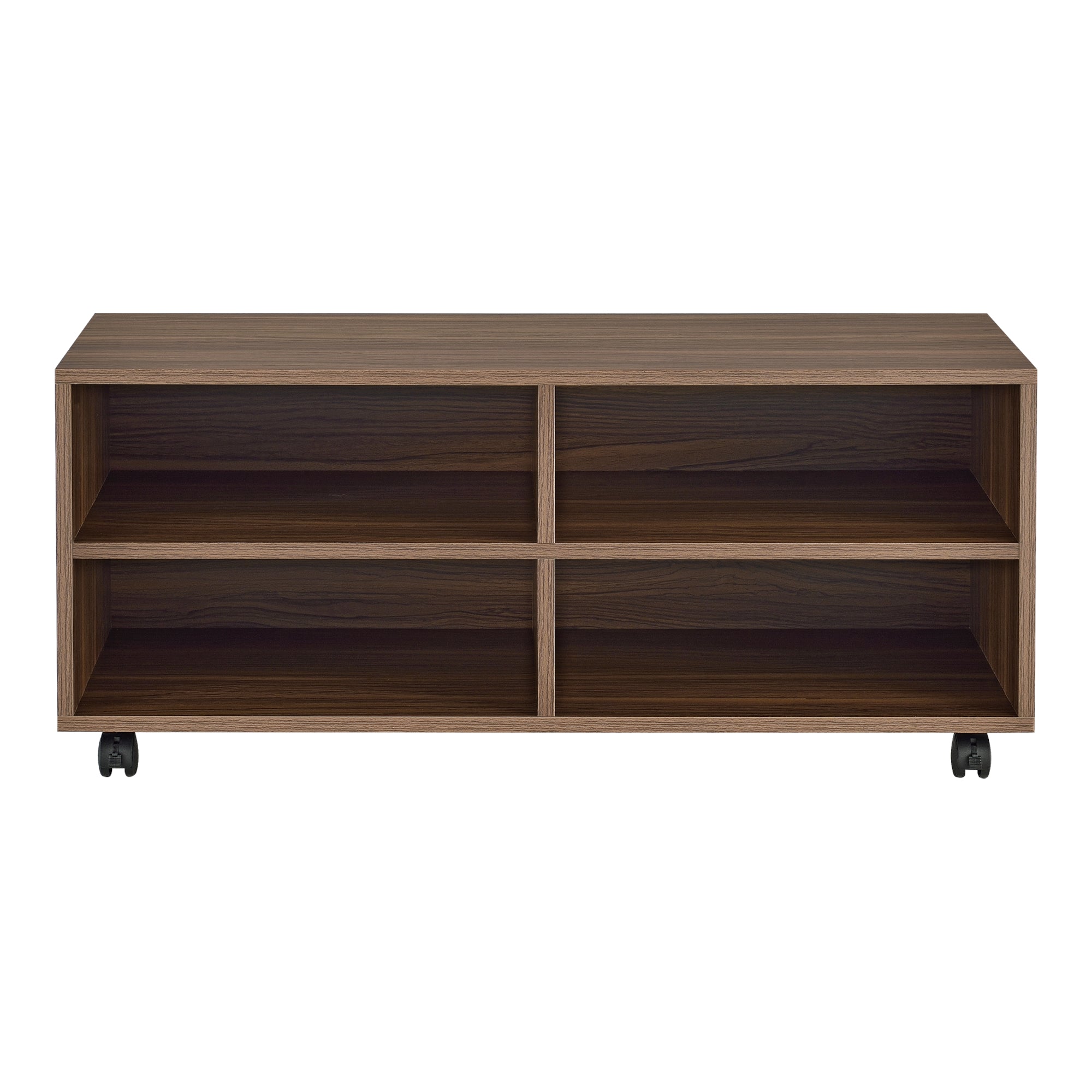 Mobile da Soggiorno Gränne a 4 Scomparti - Color Legno Scuro [en.casa]