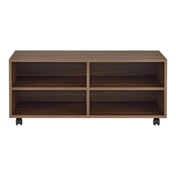 Mobile da Soggiorno Gränne a 4 Scomparti - Color Legno Scuro [en.casa]