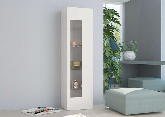 Mobile Vetrina DAIQUIRI L 45 x H 162 x P 34 cm bianco lucido