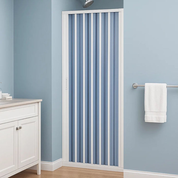 Porta doccia a soffietto in pvc con guide estensibili ed aperture reversibili *** misure 116-140 cm, confezione 1