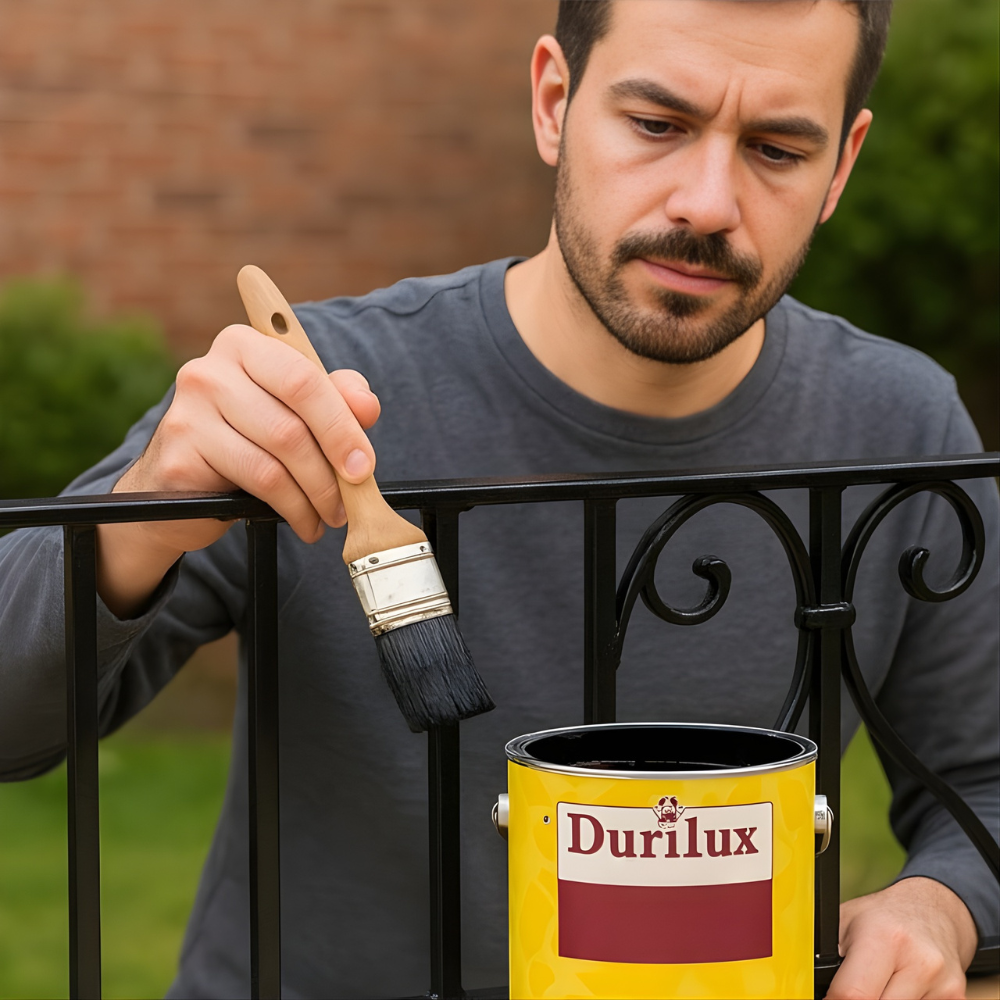 Durilux smalto sintetico satinato per legno e ferro *** formato 0,375 l, colore- nero, confezione 1