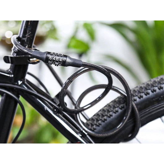 Lucchetto Bici Combinazione 4 Cifre 11X1200mm Per Bicicletta Monopattino Colore Assortito