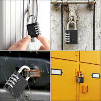 Lucchetto Combinazione a 4 Cifre Lucchetto Armadietto Palestra nero 66479