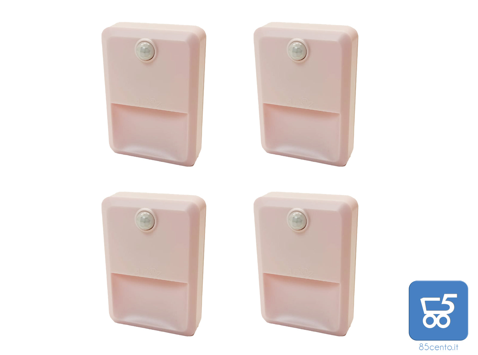 Luce Notturna LED Sottopensile con Sensore Movimento 4 Pezzi per Interni Colore Rosa
