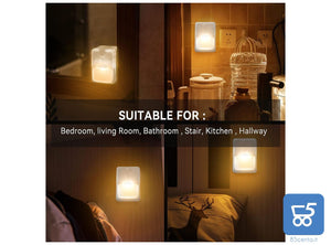 Luce Notturna LED Sottopensile con Sensore Movimento 4 Pezzi per Interni Colore Rosa