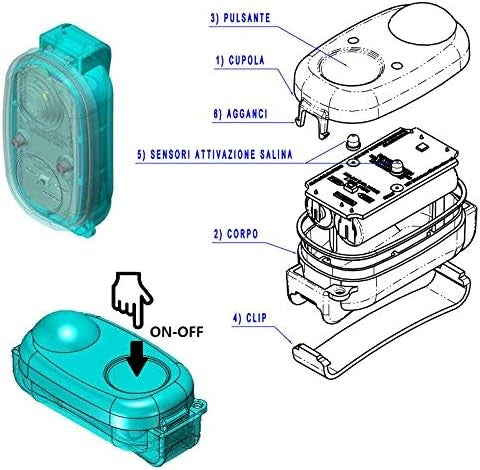 Luce a LED SOLAS / MED per giubbotti di salvataggi