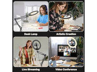 Luce ad Anello LED da 10'' con Treppiede per Smartphone 3 Modalità di Colore e 10 Livelli di Luminosità – Ideale per Selfie Trucco TikTok YouTube e Videoconferenze