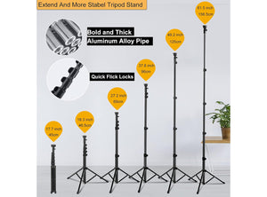 Luce per Selfie Staffa Triangolare Luce ad Anello LED da 3 Modalità di Illuminazione con 10 Luminosità per Trucco Fotografia Video