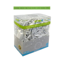 Luci Natalizie Catenaria  300 LED 30 Metri  Filo Bianco Luce Bianco Ghiaccio Esterno Raccordabile  IP65
