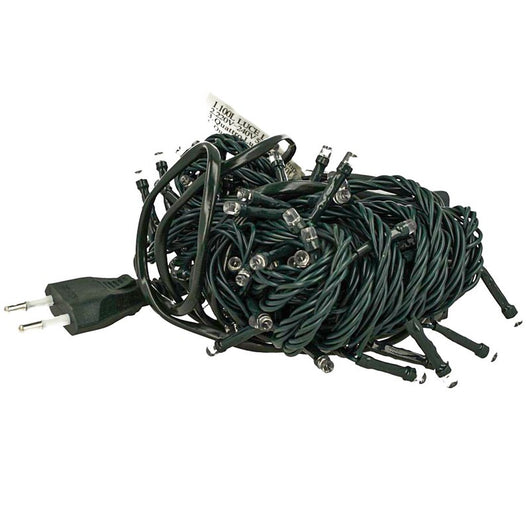 Luci Per Natale Catena 100 Led 9M Colore Bianco Freddo IP44 Lucciole Per Decorazioni Natalizie Con Filo Verde