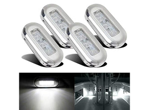 Luci di Cortesia Piattaforma per Scale Lampada 12V di Segnalazione per Barche Marine Grande Impermeabile A LED 4pz