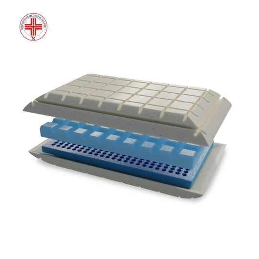 Cuscino in memory foam per Recupero Muscolare - Precisione Laser in Grafite - Lunar - 72x42x16cm