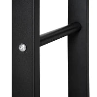 Porta Legna Verticale in Metallo Nero da Interni ed Esterni con Portata 100 kg max, 40x25x100 cm