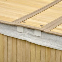 Cesto Portabiancheria a 2 Sezioni, 2 Coperchi e Capacità 100L con Sacca Interna Removibile, 62.5x37x60.5 cm