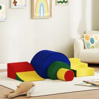 Set 5 Blocchi di Costruzioni Morbide per Bambini per Casa e Scuola, 181x39x29 cm, Multicolore