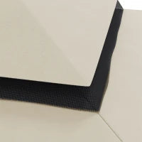 Tettuccio di Ricambio per Gazebo da Giardino 3x4m con Tetto a 2 Livelli in Poliestere Beige