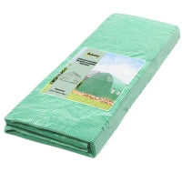 Telo Serra in PE con 6 Finestre, Porta Avvolgibile e Bordi Interrati, 3x3x2 m, Verde