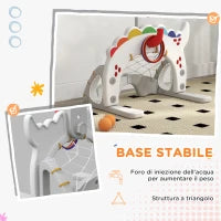 Canestro Basket per Bambini 5 in 1 con Altezza Regolabile, Porta da Calcio e Golf, Età 3-6 Anni