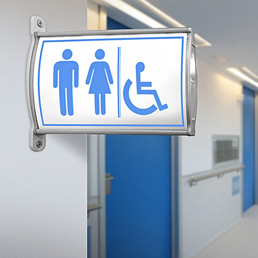 Targa a bandiera bifacciale