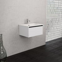 Inda - Mobile bagno L.60 con lavabo opaco / Bianco opaco 1 cassetto - Smeraldo