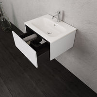 Inda - Mobile bagno L.60 con lavabo opaco / Bianco opaco 1 cassetto - Smeraldo