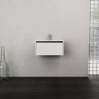 Inda - Mobile bagno L.60 con lavabo opaco / Bianco lucido 1 cassetto - Smeraldo