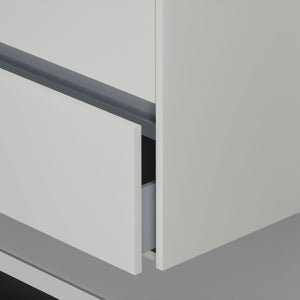 Inda - Mobile bagno 2 cassetti L.60 con lavabo specchio illuminato - Bianco opaco