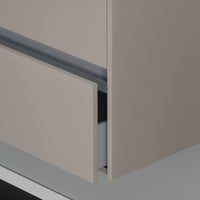 Inda - Mobile bagno 2 cassetti L.60 con lavabo specchio illuminato - Avorio opaco