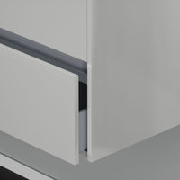 Inda - Mobile bagno 2 cassetti L.60 con lavabo specchio illuminato - Bianco lucido