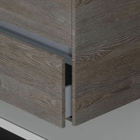 Inda - Mobile bagno 2 cassetti L.60 con lavabo specchio illuminato - Olmo fumè