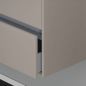 Inda - Mobile bagno 2 cassetti L.80 con lavabo specchio illuminato - Avorio opaco