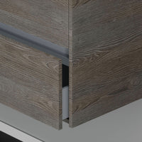 Inda - Mobile bagno 2 cassetti L.100 con lavabo specchio illuminato - Olmo fumè