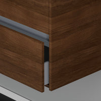 Inda - Mobile bagno 2 cassetti L.60 con lavabo specchio e lampada - Rovere castano