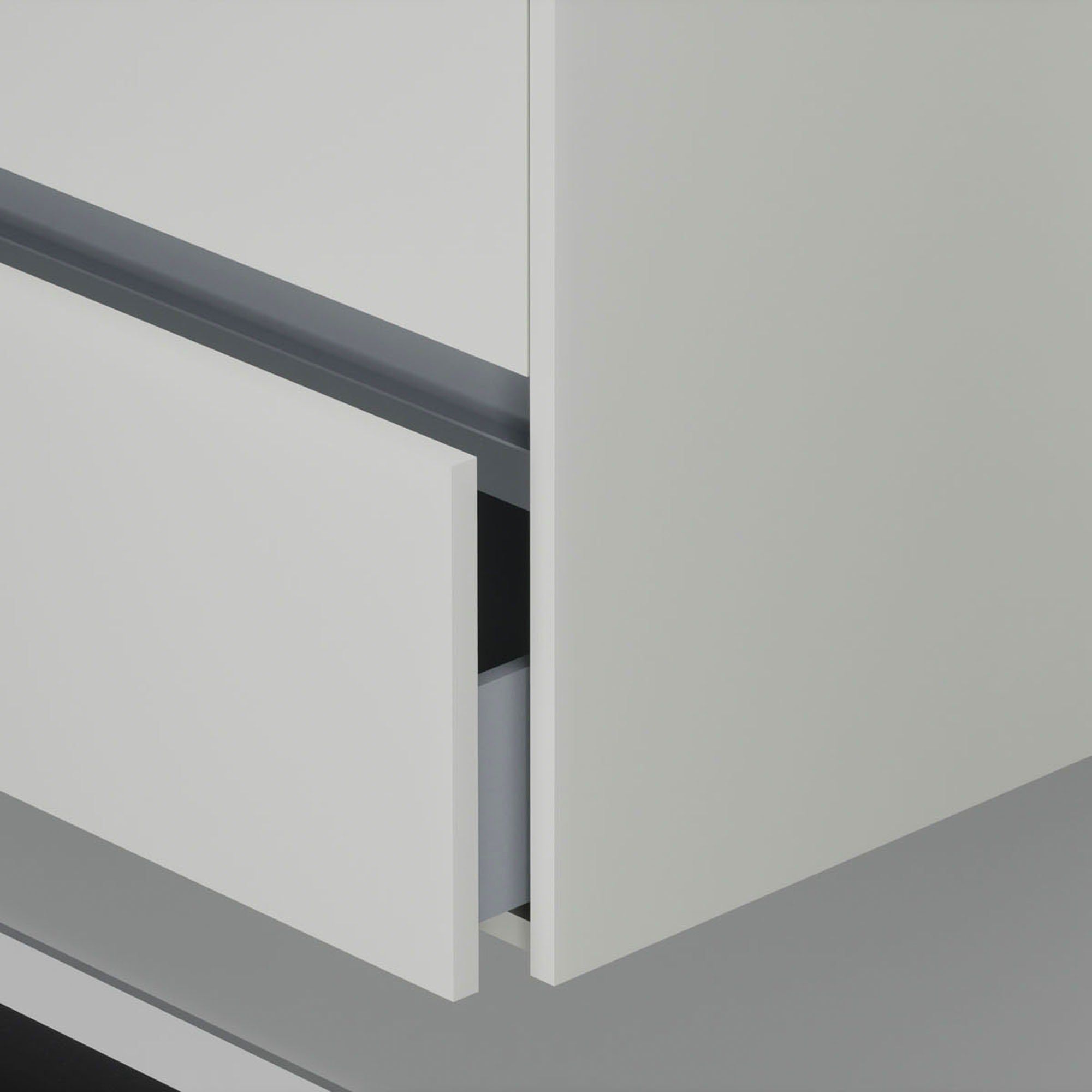 Inda - Mobile bagno 2 cassetti L.120 con lavabo specchio e lampada - Bianco opaco