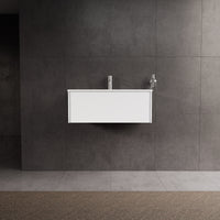 Inda - Mobile bagno L.80 con lavabo lucido / Bianco lucido 1 cassetto - Diamante