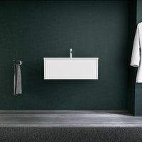 Inda - Mobile bagno L.80 con lavabo opaco / Bianco opaco 1 cassetto - Diamante
