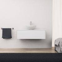 Inda - Mobile bagno L.100 con lavabo in appoggio / Bianco lucido 1 cassetto - Diamante