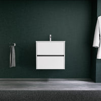 Inda - Mobile bagno L.60 con lavabo opaco / Bianco opaco 2 cassetti - Diamante