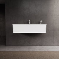 Inda - Mobile bagno L.120 con lavabo lucido / Bianco opaco 1 cassetto - Diamante