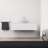 Inda - Mobile bagno L.120 con lavabo in appoggio / Bianco lucido 1 cassetto - Diamante