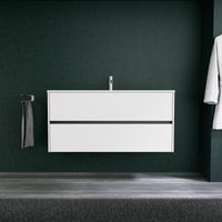 Inda - Mobile bagno L.120 con lavabo opaco / Bianco opaco 2 cassetti - Diamante